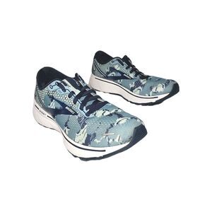 Brooks Ghost 14 Womens Size 9 B Running Training Shoes Blue Camo 1203561B465